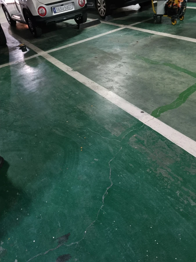 주차 라인 카스토퍼 시공 현장 3